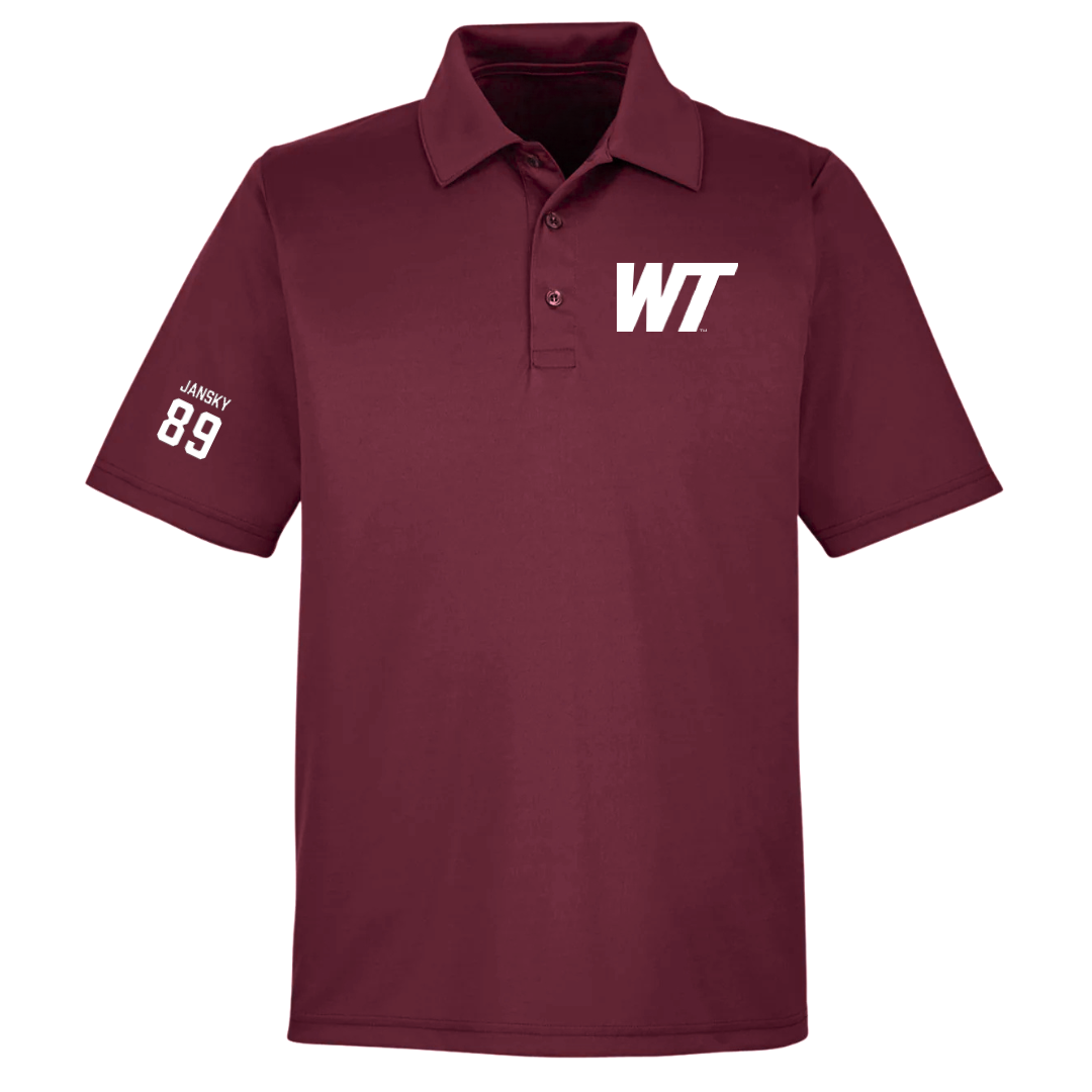 West Texas A&M University Football Maroon Polo - #89 Hayden Jansky