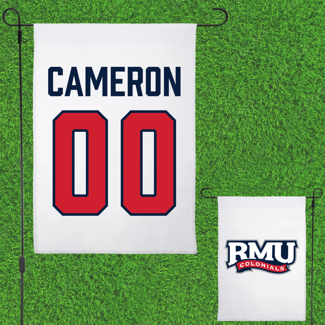 Robert Morris University Soccer (W) White Garden Flag - #00 Emma Cameron