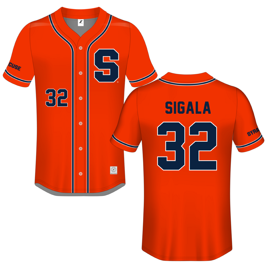 Syracuse University Orange Button-Down Jersey - #32 Kayla Sigala
