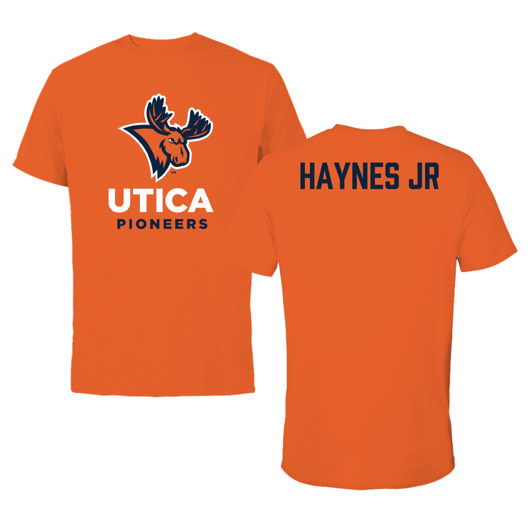 Utica University Football Orange Performance Tee - Fredrick Haynes Jr