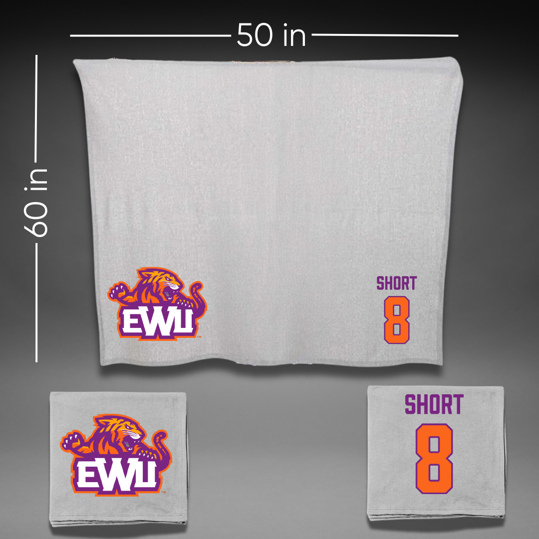 Edward Waters University Volleyball Gray Blanket - #8 Tyriq Short