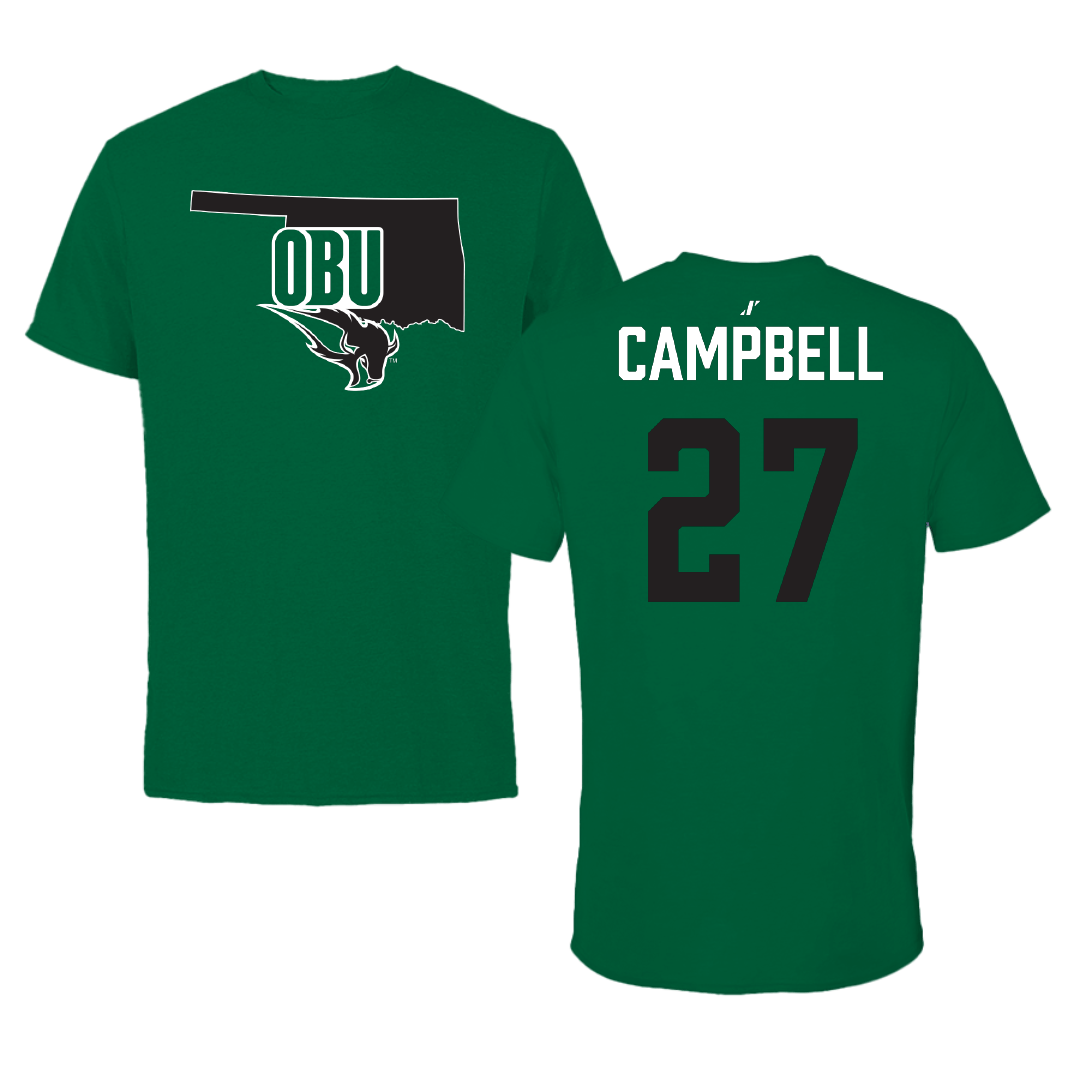 Oklahoma Baptist University Stunt Green State Performance Tee - #27 Brooklyn Campbell