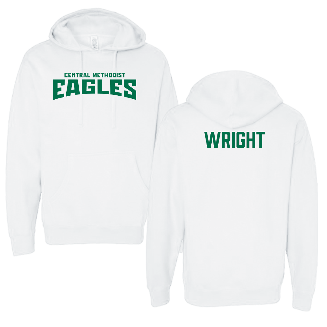 Central Methodist University Wrestling White Classic Hoodie - Jared Wright