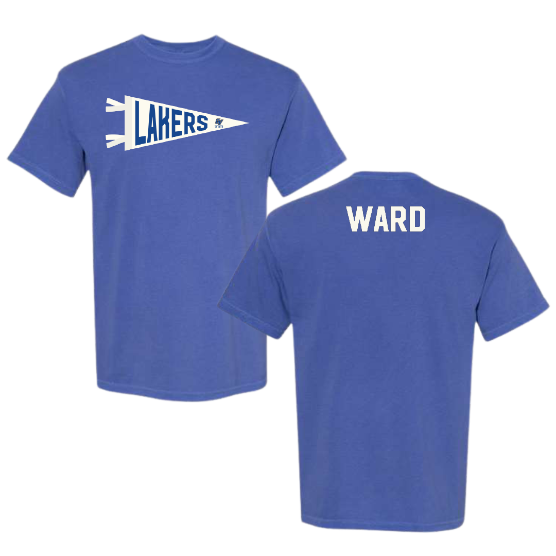 Grand Valley State University Wrestling (W) Blue Pennant Comfort Colors Tee - Maddison Ward
