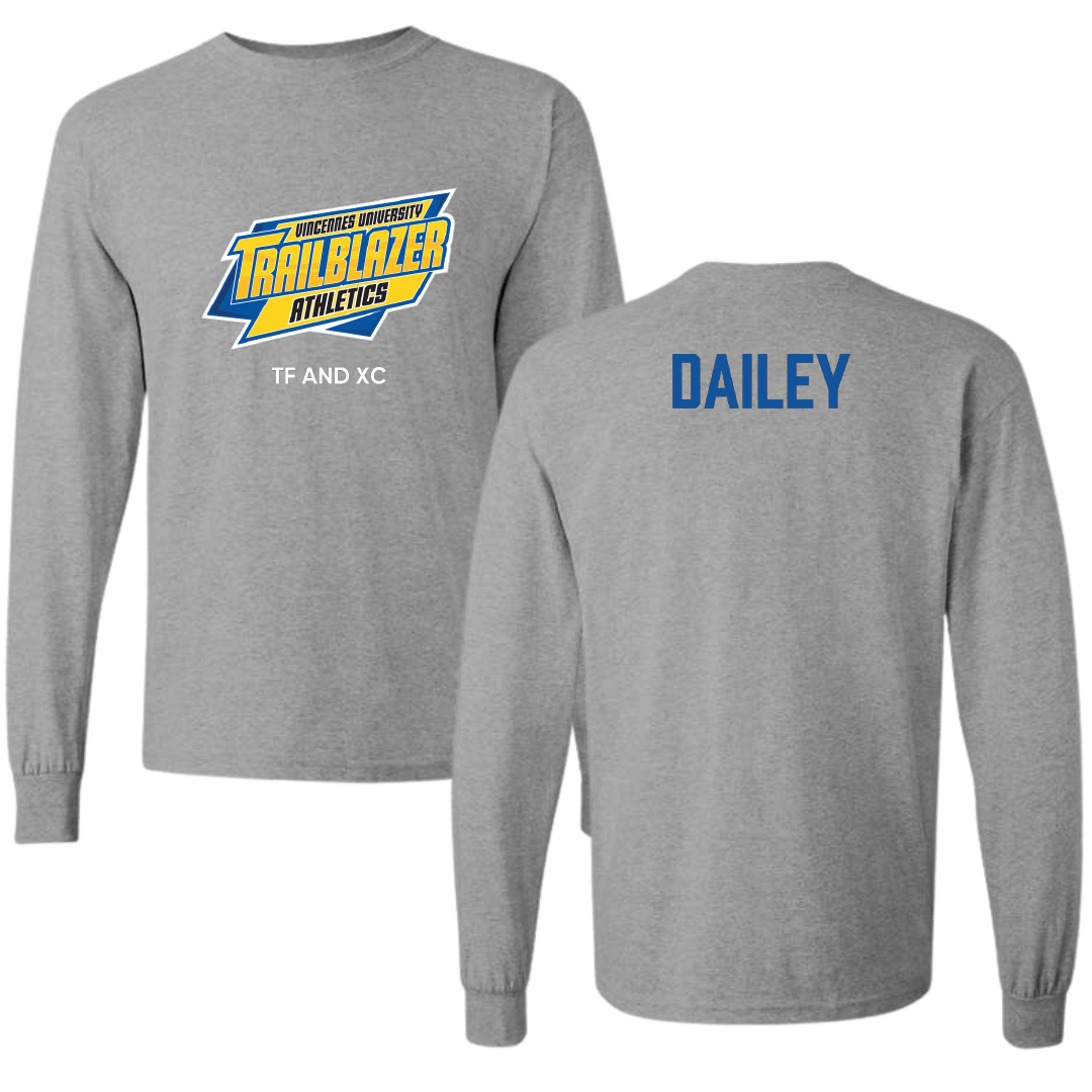 Vincennes University TF and XC Sport Gray Long Sleeve - Evan Dailey
