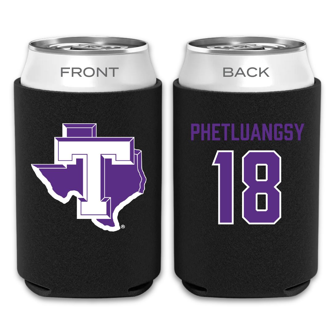 Tarleton State University Baseball Black Can Cooler - #18 Tai Phetluangsy