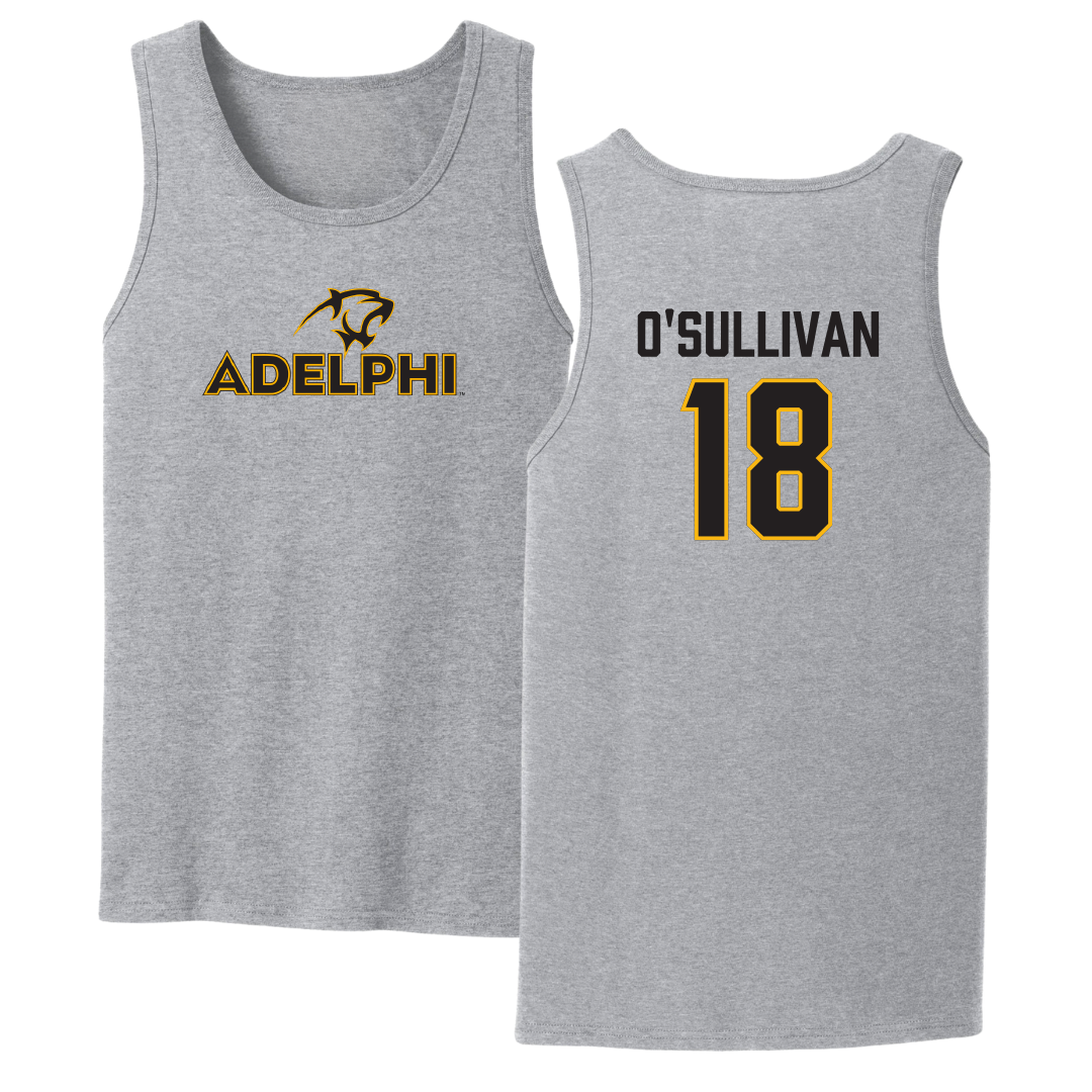 Adelphi University Baseball Sport Gray Tank Top - #18 Tommy O'Sullivan