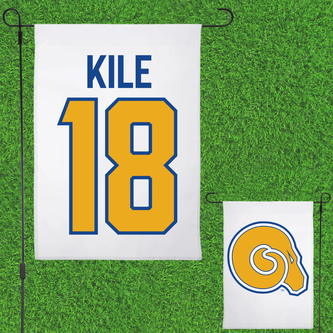Albany State University Baseball White Garden Flag - #18 David Kile