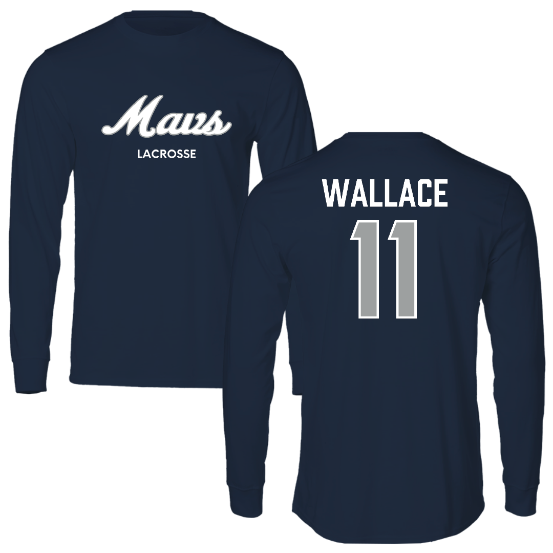 Mercy University Lacrosse (W) Navy Performance Long Sleeve - #11 Riley Wallace