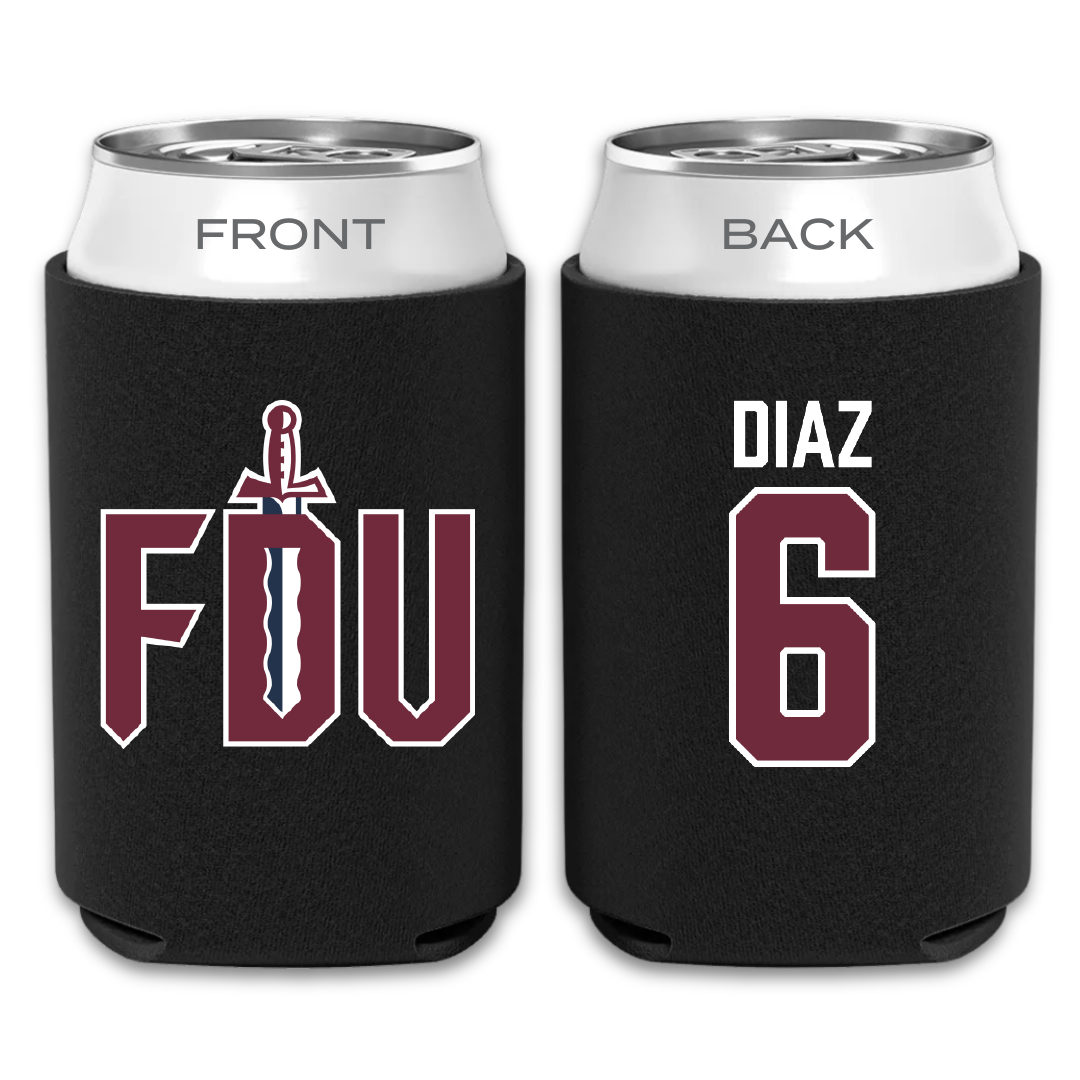 Fairleigh Dickinson University-Metropolitan Campus Volleyball Black Can Cooler - #6 Diego Diaz