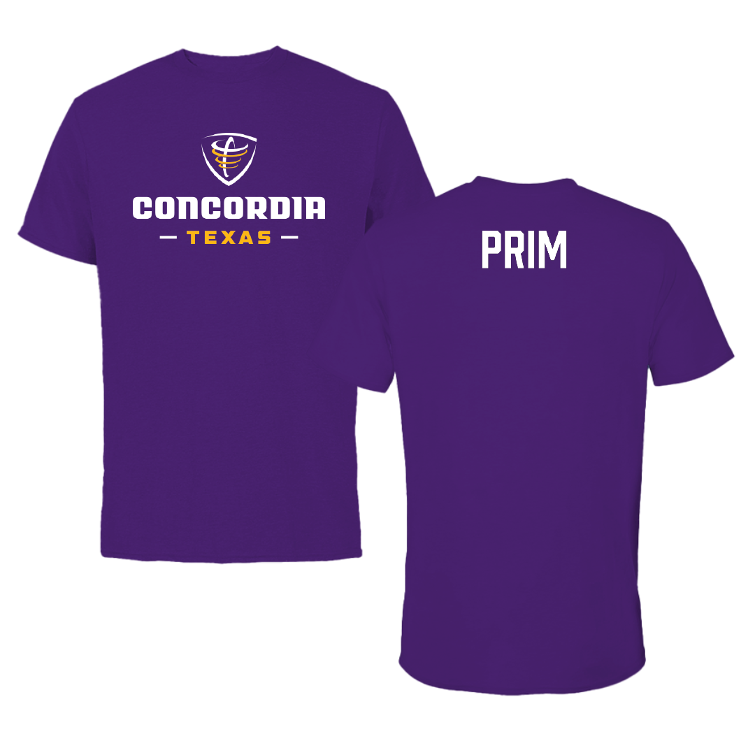 Concordia University (Texas) TF and XC Purple Performance Tee - Caleb Prim