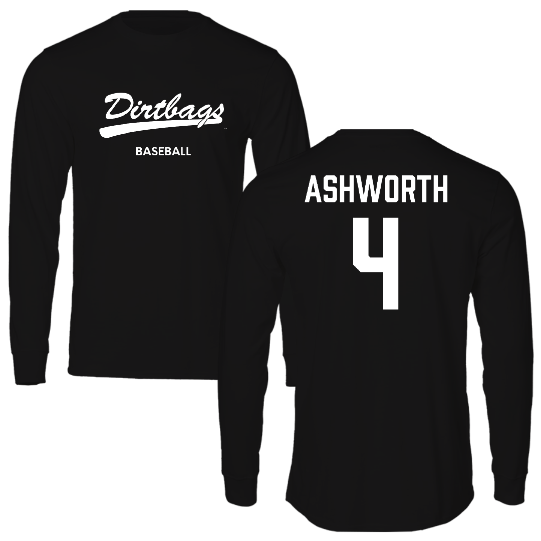 Long Beach State University Baseball Black Long Sleeve - #4 Kyle Ashworth