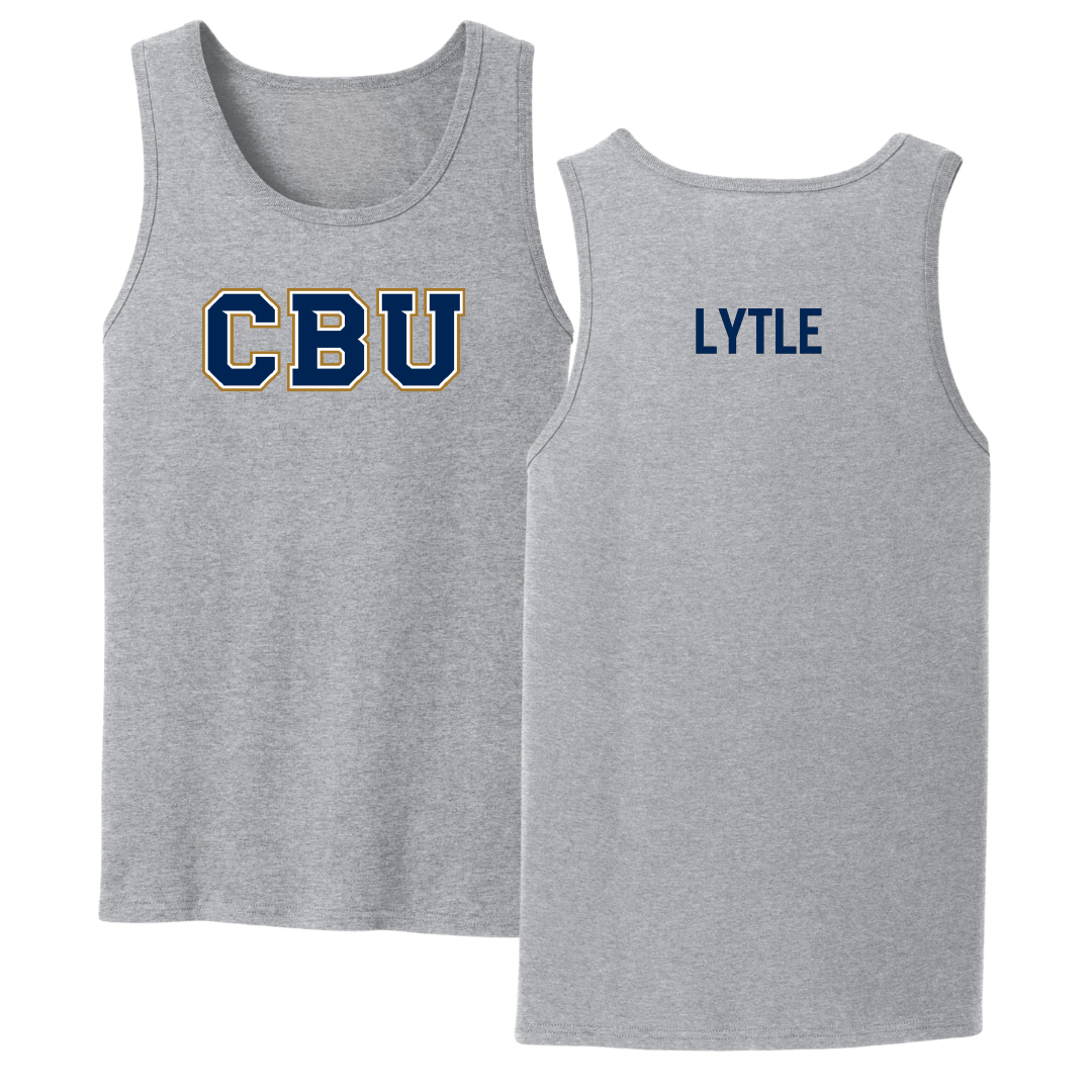 California Baptist University Wrestling Sport Gray Tank Top - Jamikael Lytle