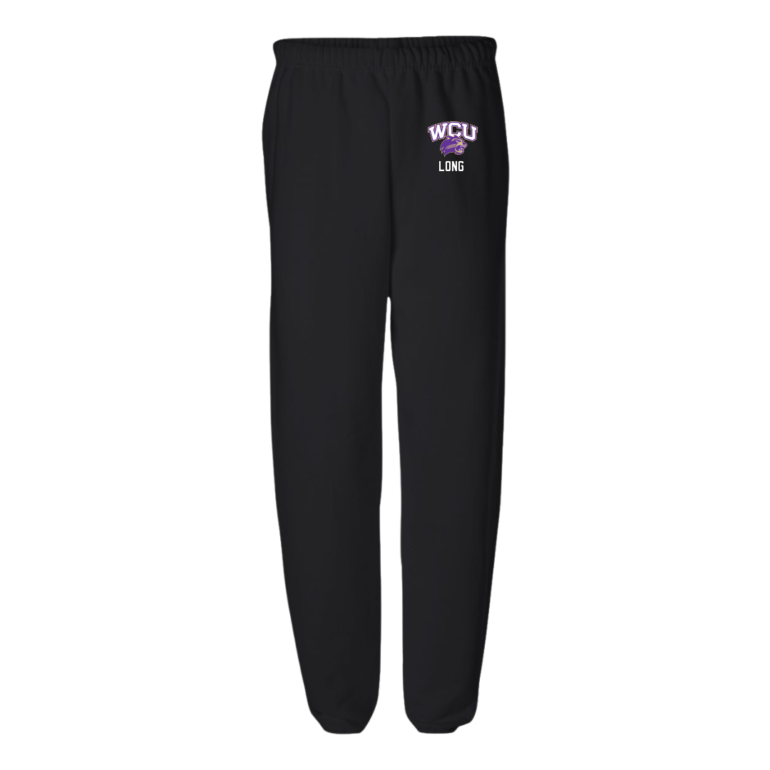 Western Carolina University TF and XC Black Sweatpants - Ethan Long