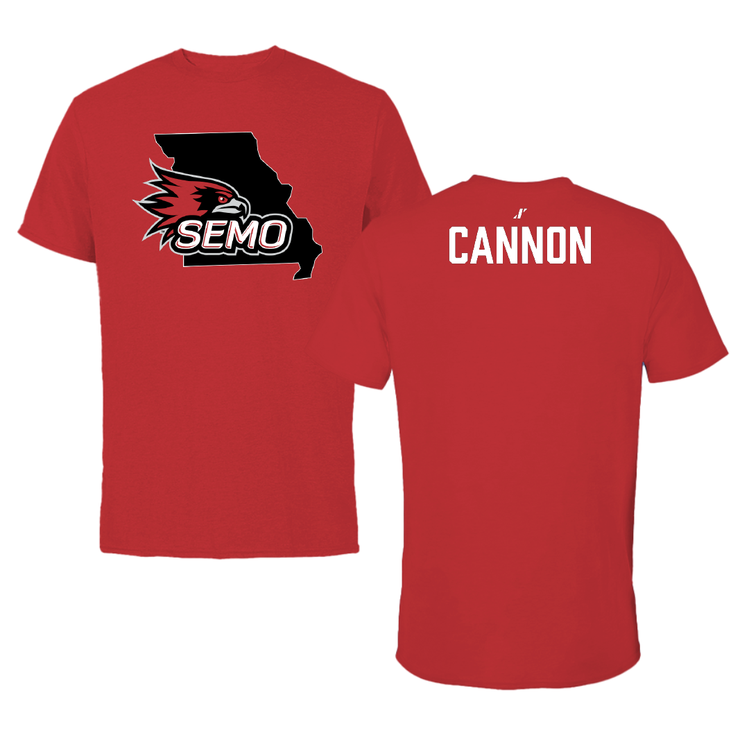 Southeast Missouri State University TF and XC Red State Tee - Jake Cannon