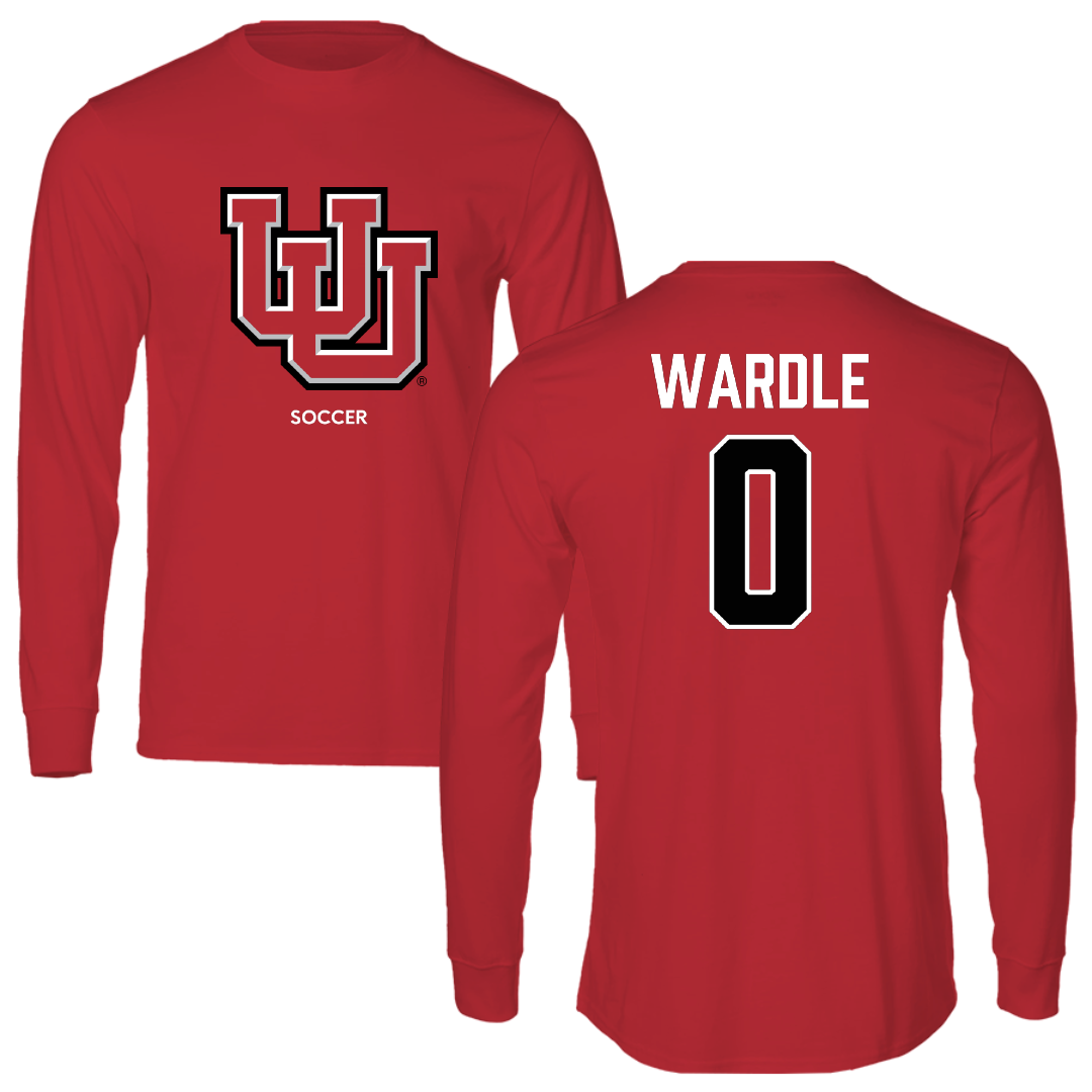 University of Utah Soccer (W) Red Block Long Sleeve - #0 Kasey Wardle