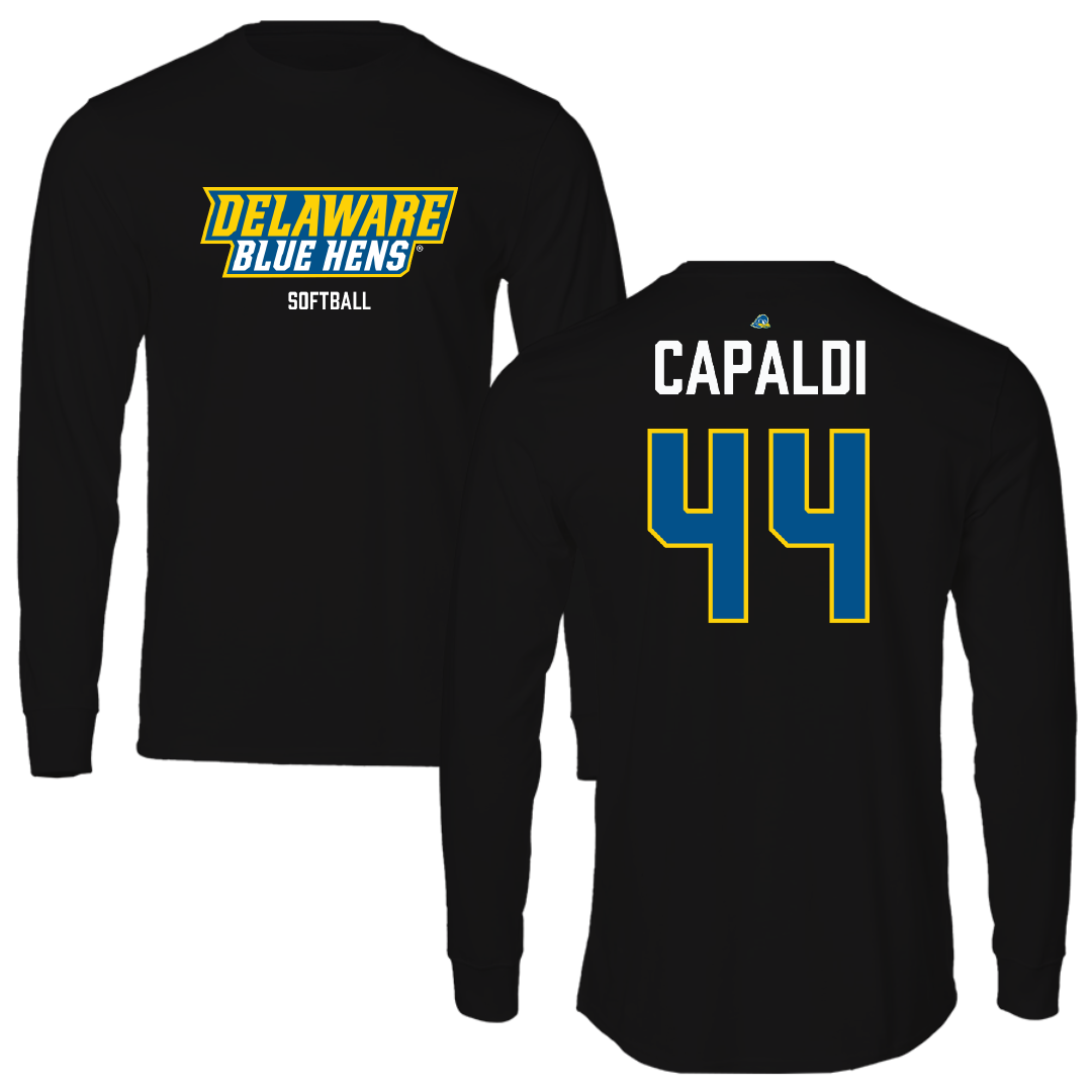 University of Delaware Softball Black Long Sleeve - #44 Marlayna Capaldi