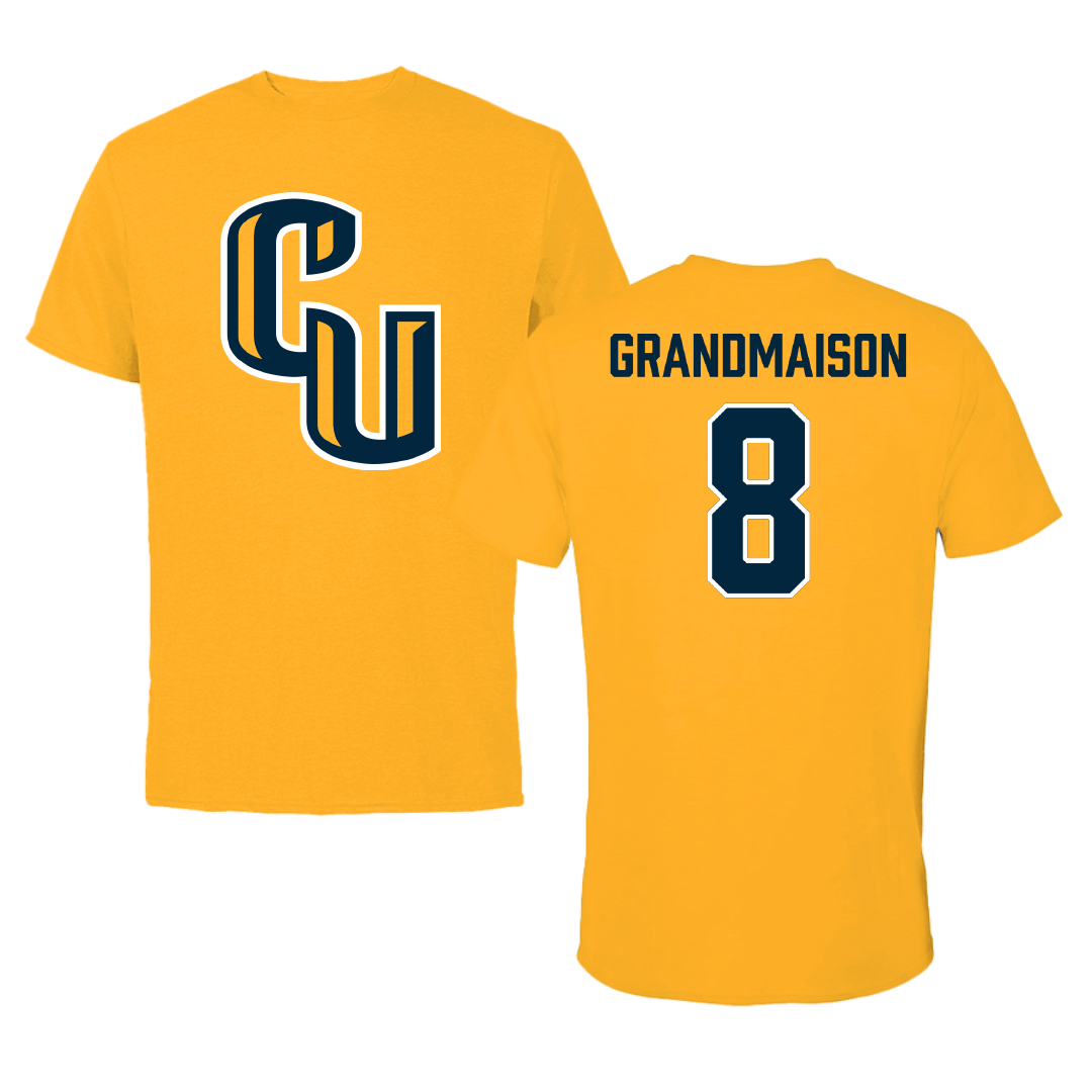 Cedarville University Baseball Gold Tee - #8 Simon Grandmaison