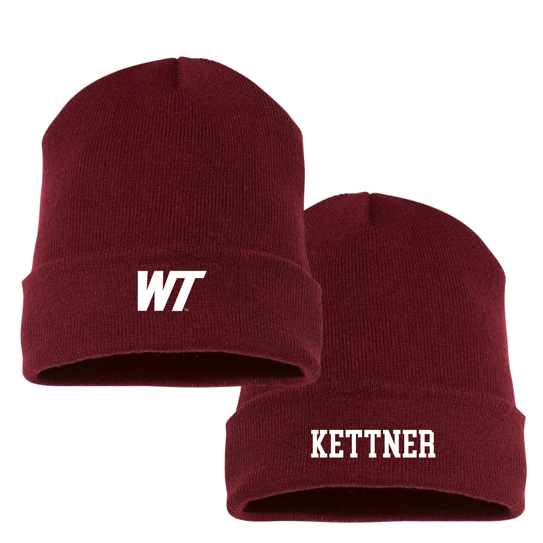 West Texas A&M University Baseball Maroon Beanie - #17 Riley Kettner
