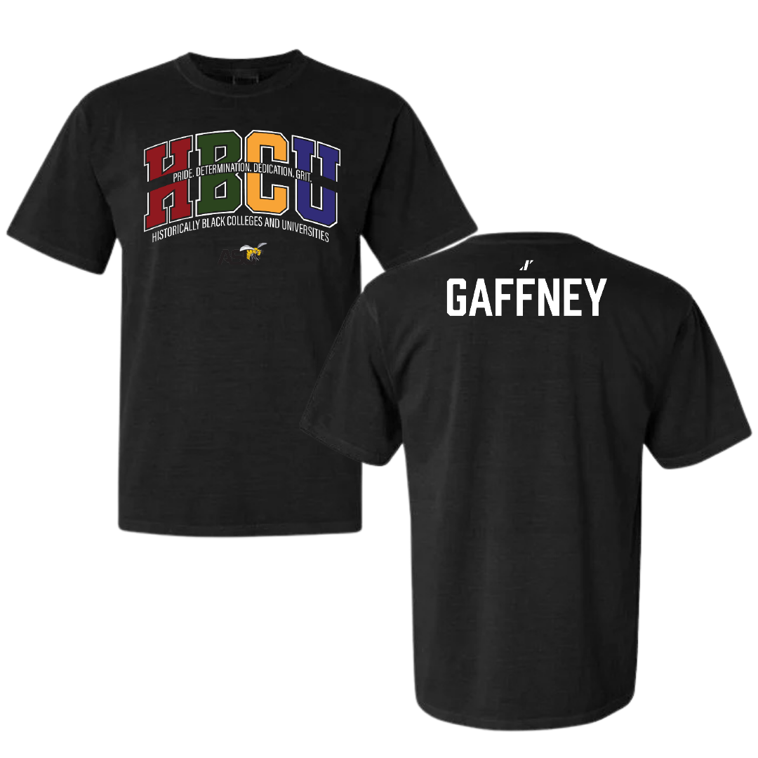 Alabama State University TF and XC Black HBCU Comfort Colors Tee - Chad Gaffney