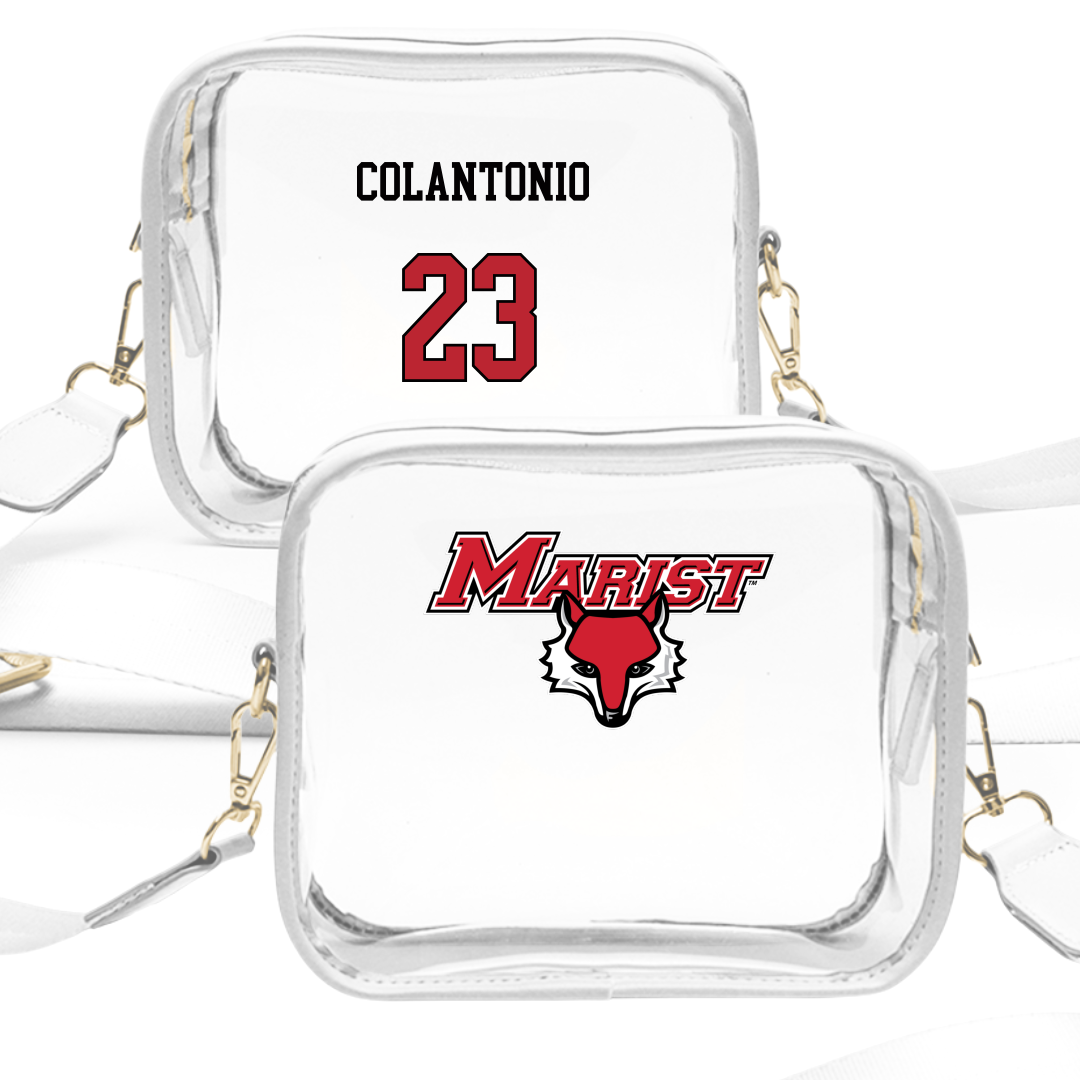 Marist University Lacrosse (M) White Clear Stadium Bag - #23 Christian Colantonio