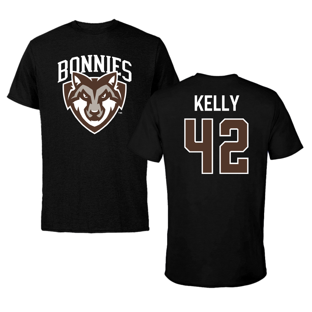 St. Bonaventure University Baseball Black Tee - #42 Jack Kelly