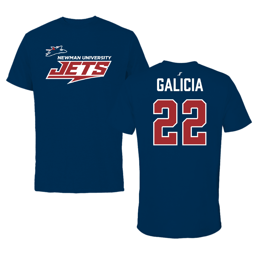Newman University Bowling Navy General Performance Tee - #22 Nathan Galicia