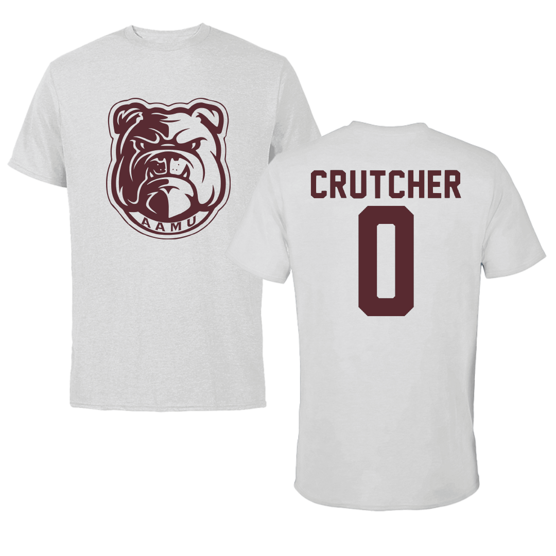 Alabama A&M University Baseball Light Gray Performance Tee - #0 Rynzo Crutcher
