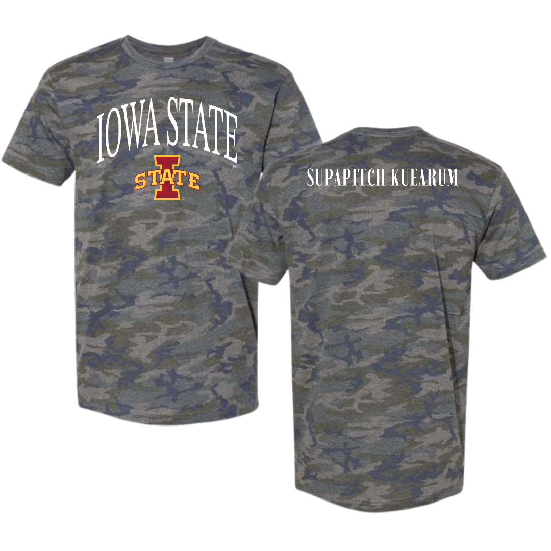 Iowa State University Tennis Vintage Camo Tee - Anna Supapitch Kuearum