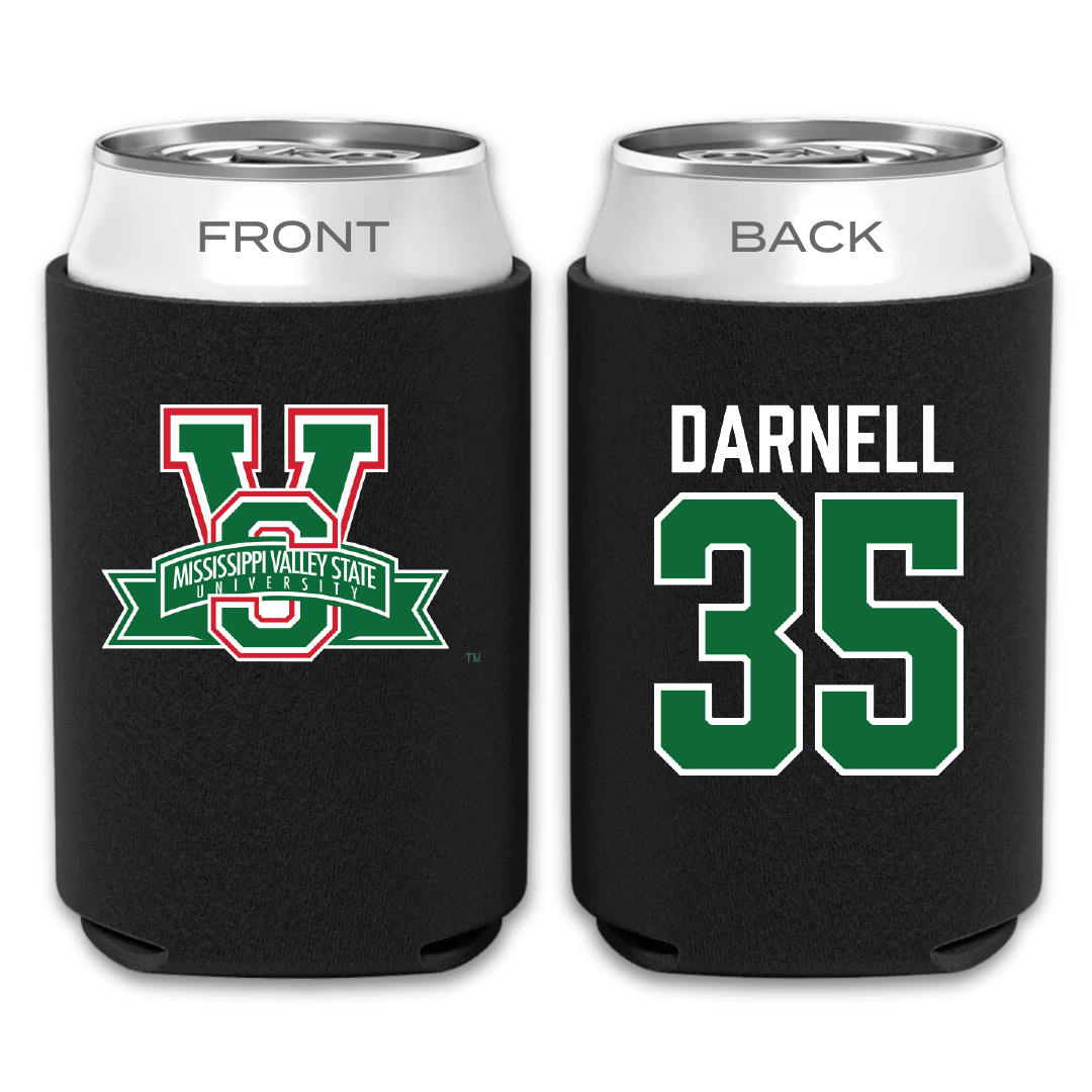 Mississippi Valley State University Baseball Black Can Cooler - #35 Logan Darnell