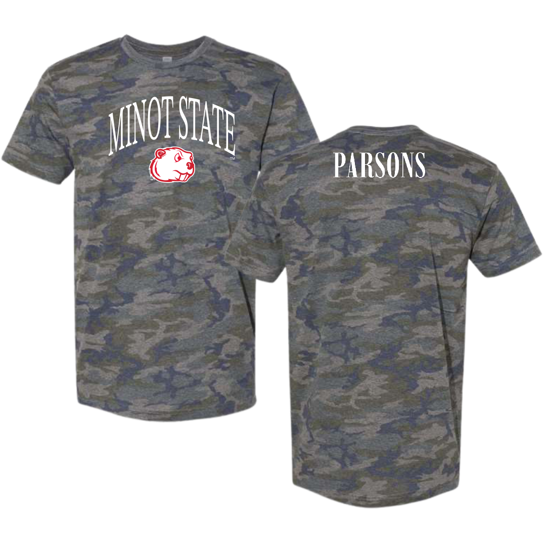 Minot State University Wrestling (W) Vintage Camo Tee - Chloe Parsons