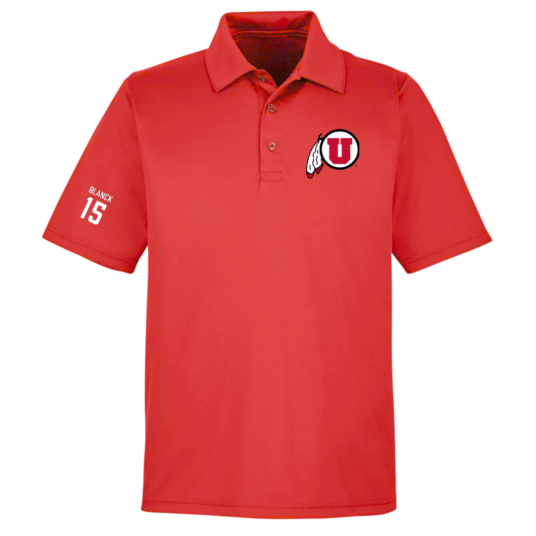 University of Utah Basketball (W) Red Polo - #15 Alyssa Blanck