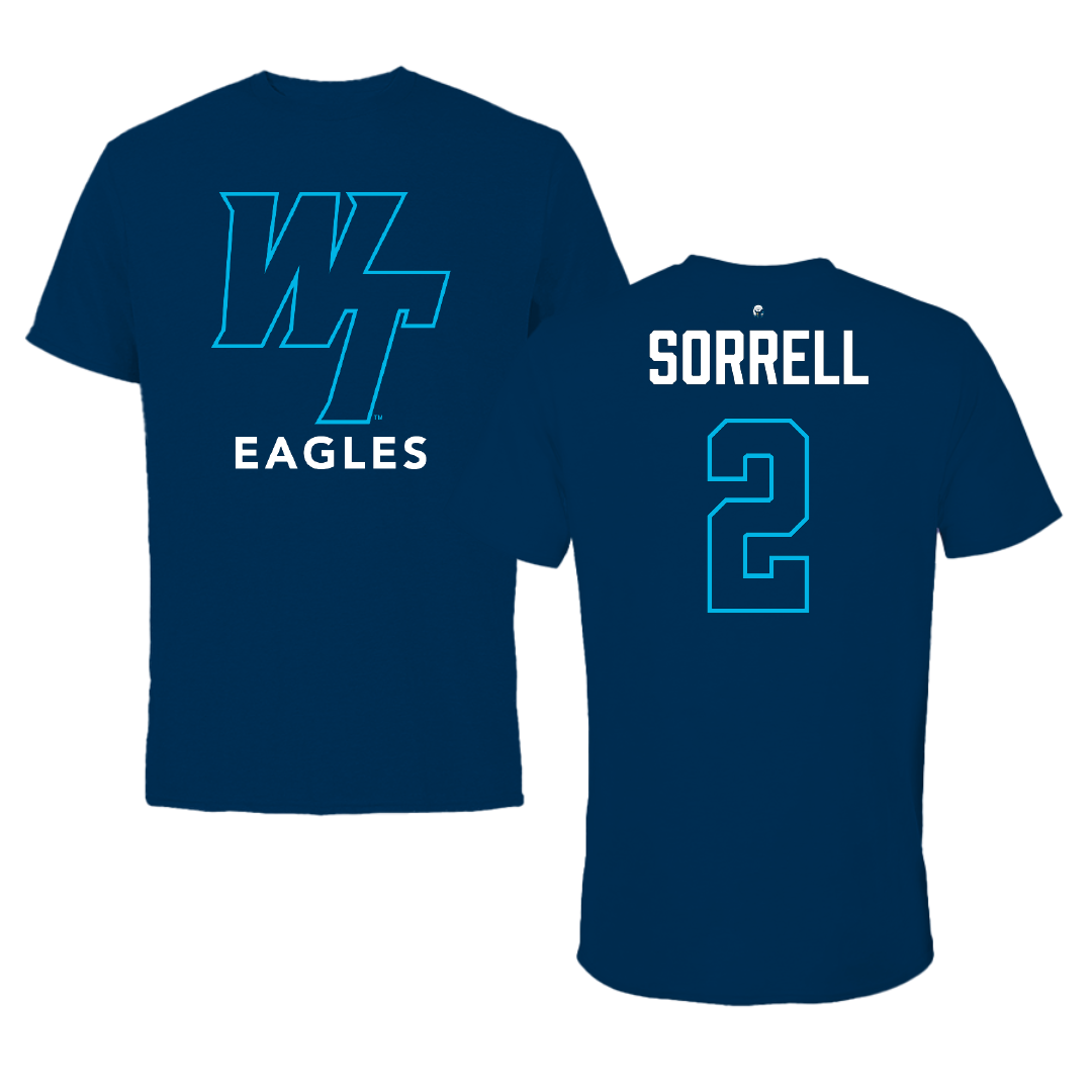 Wake Tech Community College Basketball (M) Navy Performance Tee - #2 Sj Sorrell