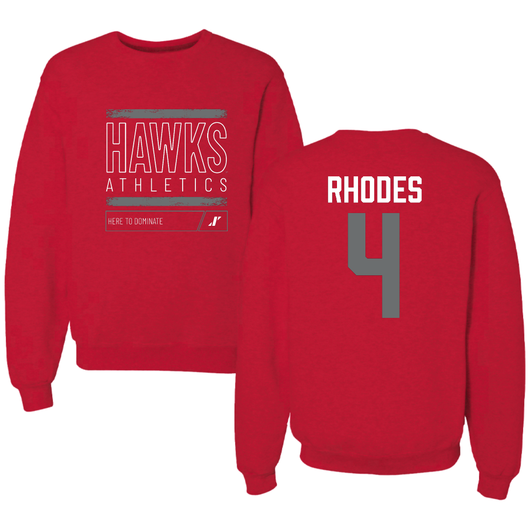Saint Joseph's University Soccer Red Dominate Crewneck - #4 Ashley Rhodes