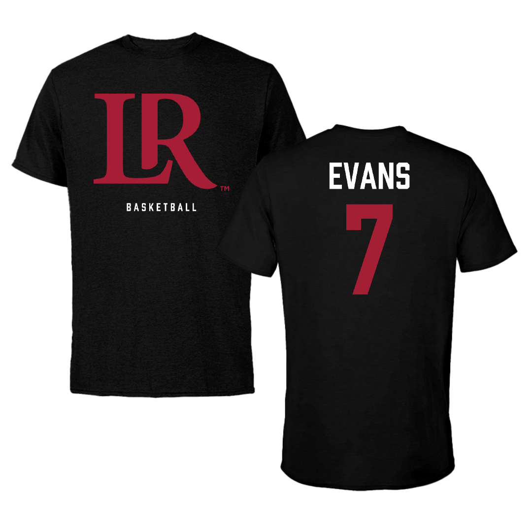 Lenoir-Rhyne University Basketball (M) Black Tee - #7 Akili Evans