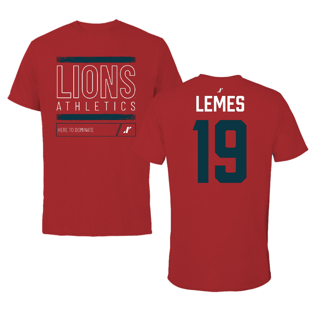 Bethesda University Soccer Canvas Red Dominate Tee - #19 Alexandre Lemes