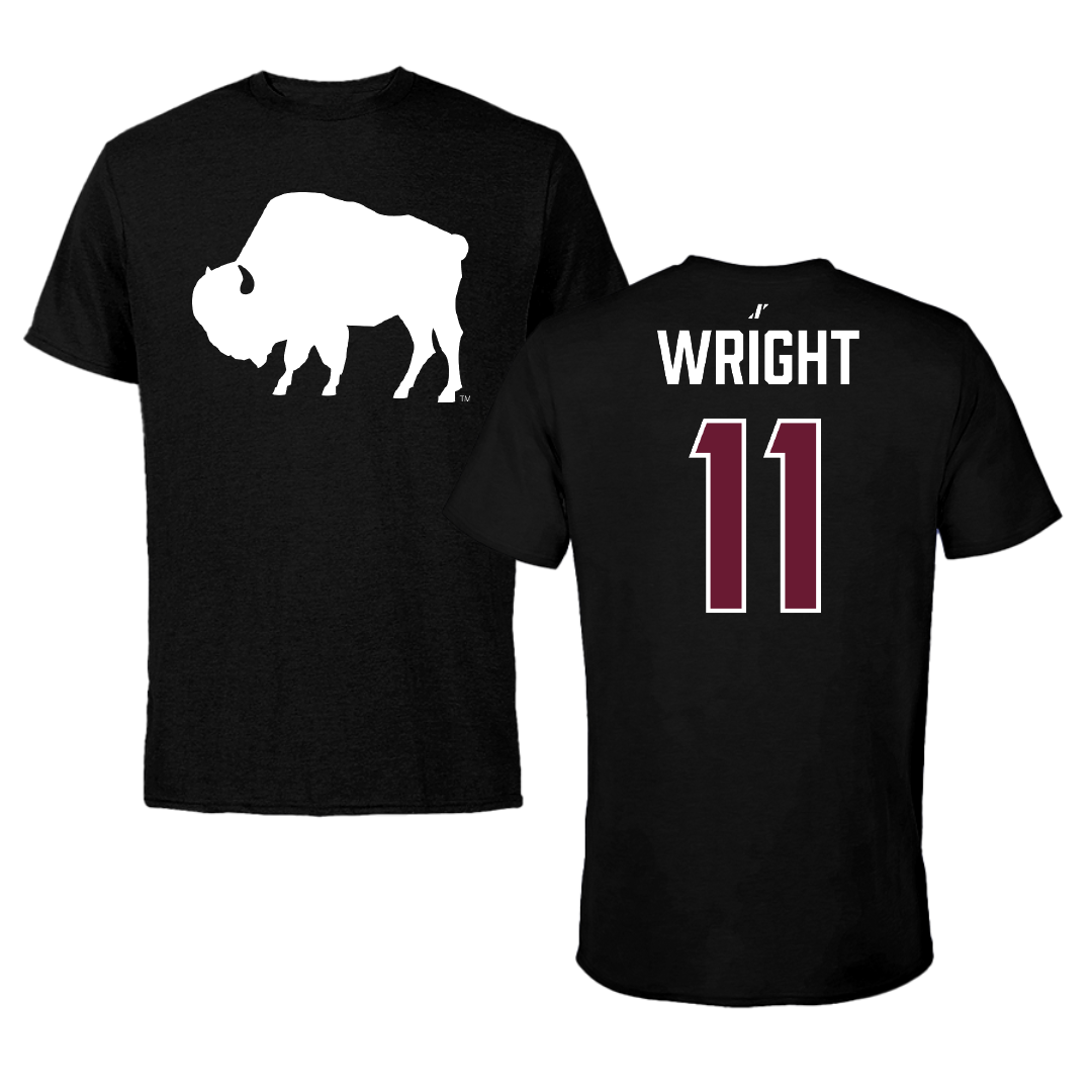 West Texas A&M University Soccer (M) Black Performance Tee - #11 Joe Wright