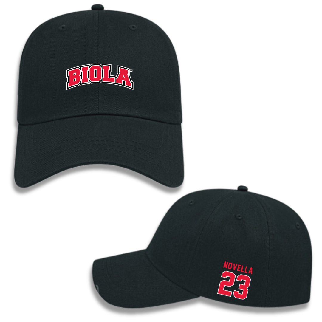 Biola University Baseball Black Hat - #23 Noe Novella
