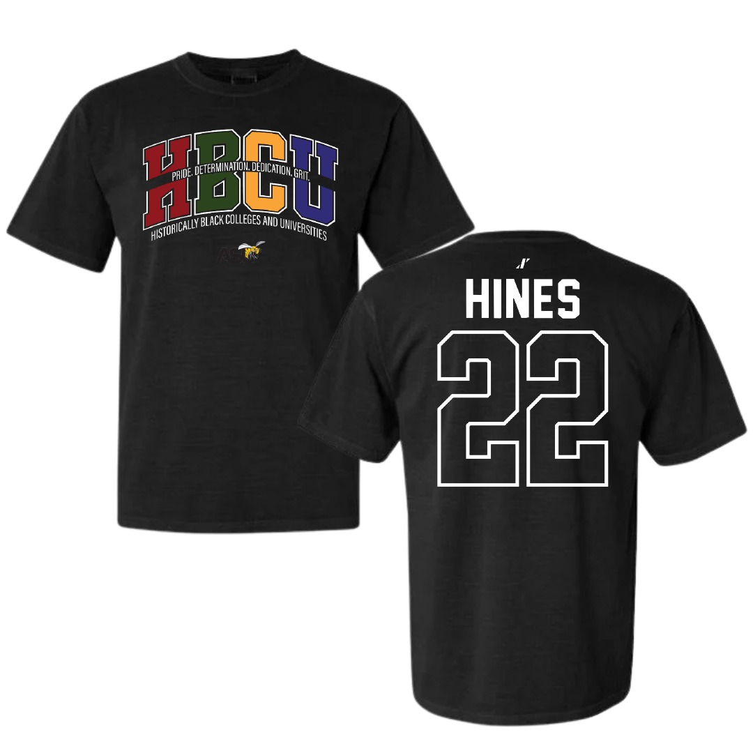 Alabama State University Volleyball Black HBCU Comfort Colors Tee - #22 Kaylen Hines