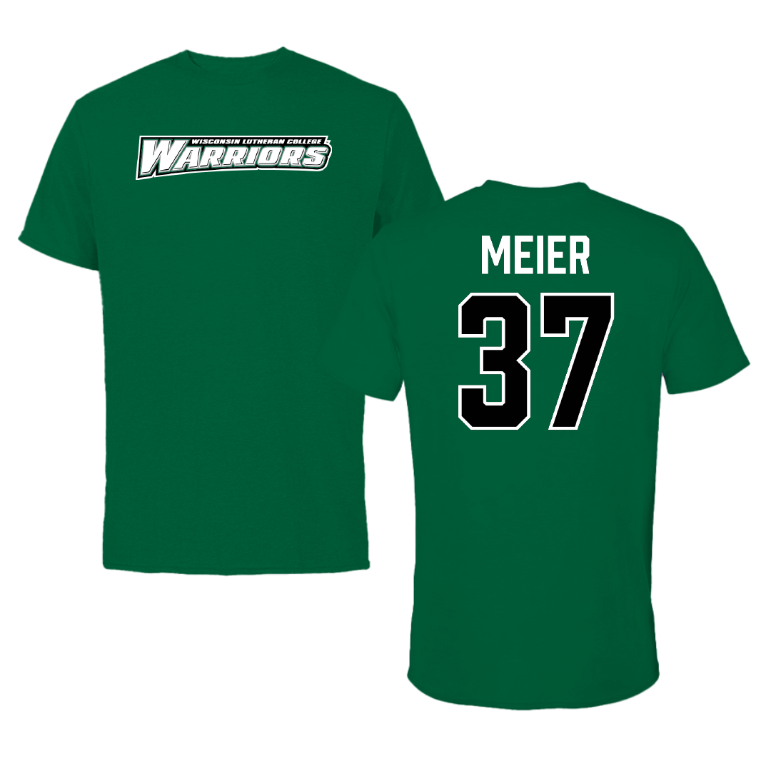 Wisconsin Lutheran College Baseball Green Performance Tee - #37 Adam Meier