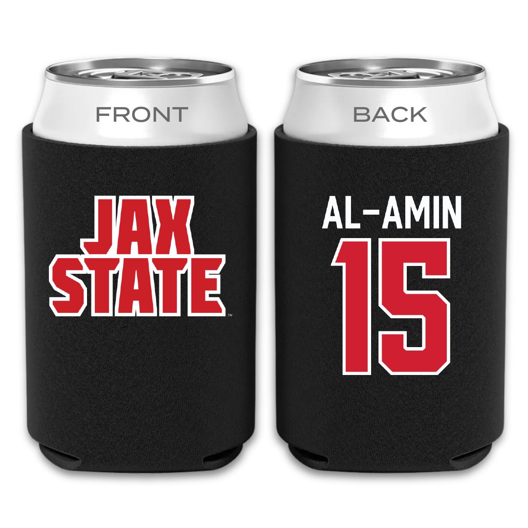 Jacksonville State University Football Black Can Cooler - #15 Jibreel Al-Amin