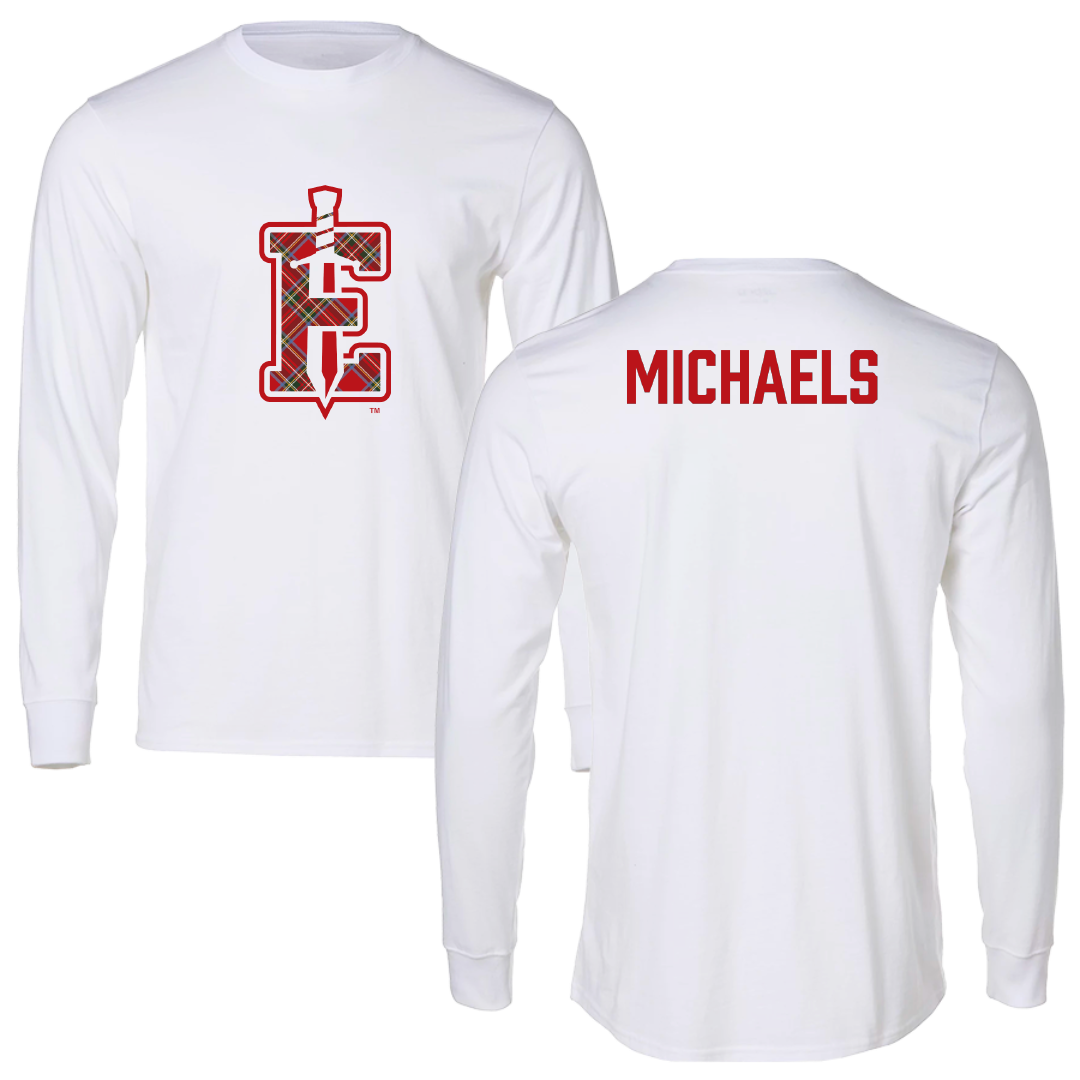 PennWest Edinboro Wrestling White Long Sleeve - Ryan Michaels