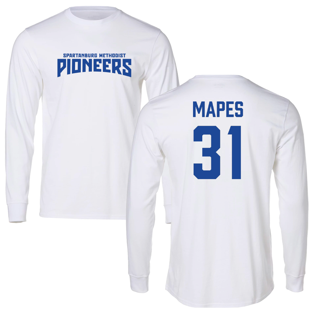 Spartanburg Methodist College Baseball White Classic Long Sleeve - #31 Michael Mapes