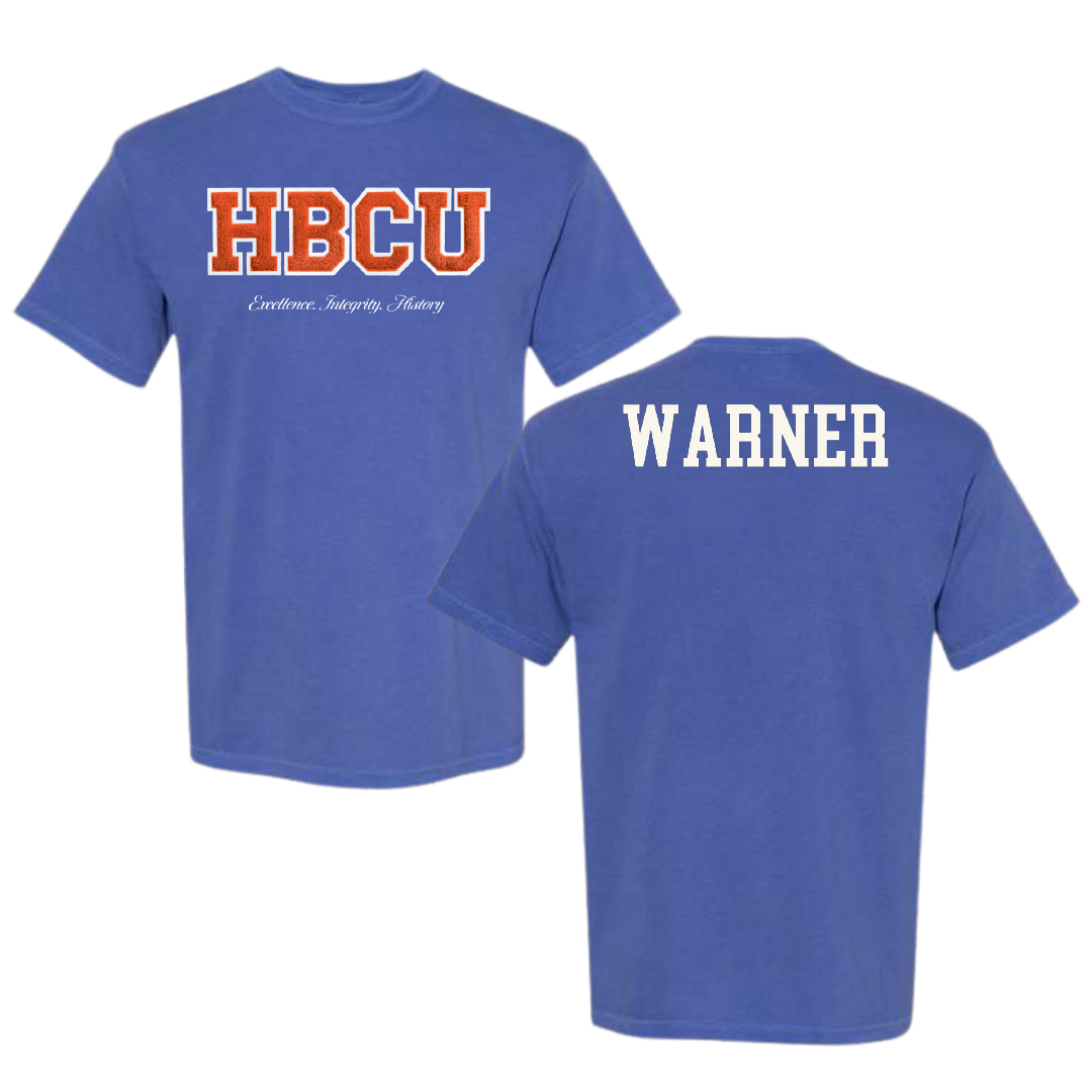 Savannah State University Tennis (W) Blue HBCU Varsity Comfort Colors Tee - Nyla Warner