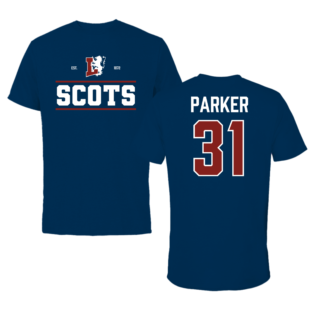 Lyon College Baseball Navy General Performance Tee - #31 Tyee Parker