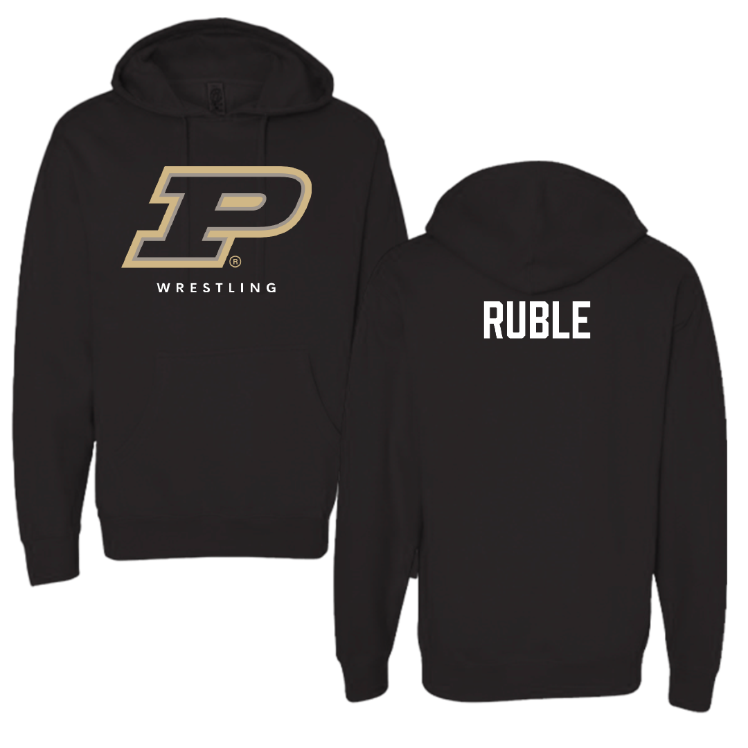 Purdue University Wrestling (M) Black Hoodie - Isaac Ruble