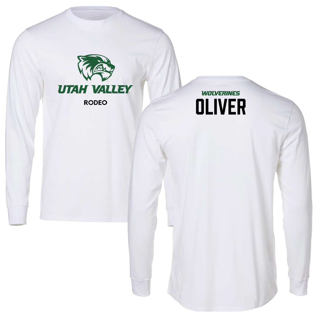 Utah Valley University Rodeo White Performance Long Sleeve - Dalli Jen Oliver