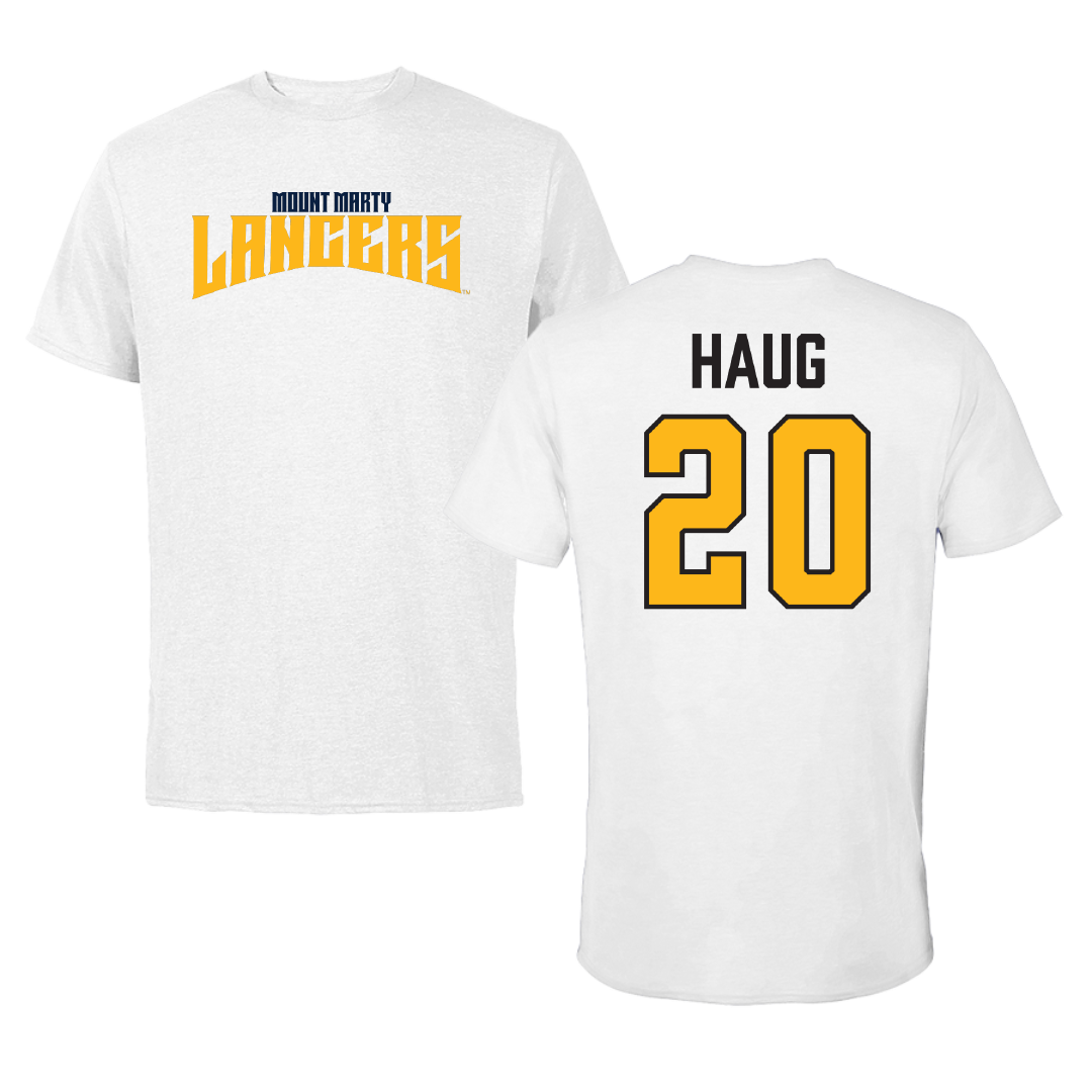 Mount Marty University Softball White Classic Tee - #20 Gracie Haug