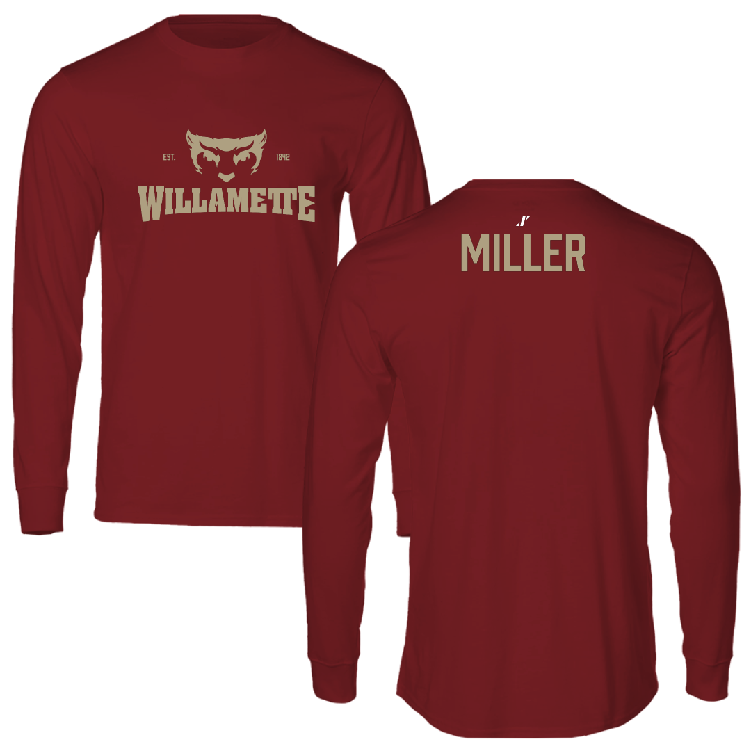 Willamette University TF and XC Cardinal General Long Sleeve - Sage Miller