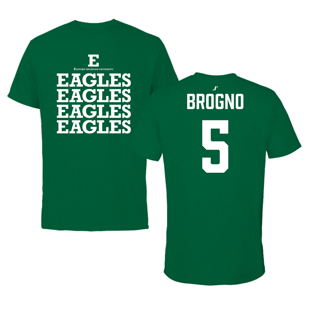 Eastern Michigan University Soccer Green General Performance Tee - #5 Maria Brogno